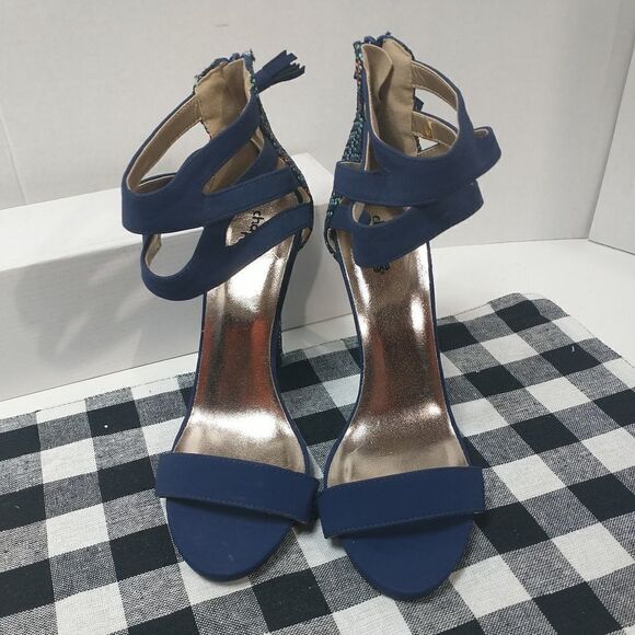 Charlotte Russe Blue Stiletto Heel  Size 10 - Picture 4 of 12